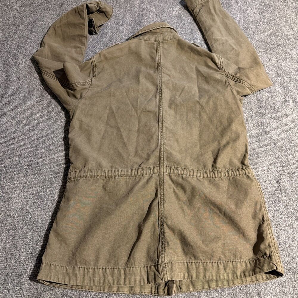 H&M Divided Jacket Women's Size 6 Green Button Front Military Themed Pockets - Picture 11 of 11
